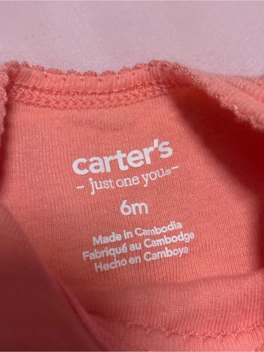 Carter's White & Coral Baby One-Piece Bodysuits - Floral & Ladybug Prints